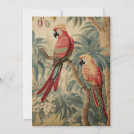 Vintage Botanicals and Parrots Antiques Pintura