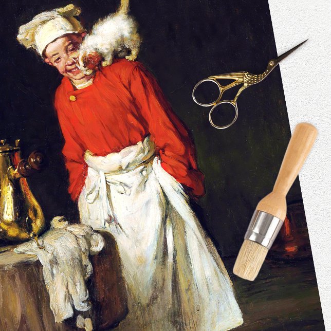 Vintage Boy Chef Papel (Criador carregado)