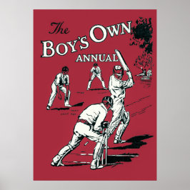 Vintage Boy's Annual - Archival Cricket Impressão