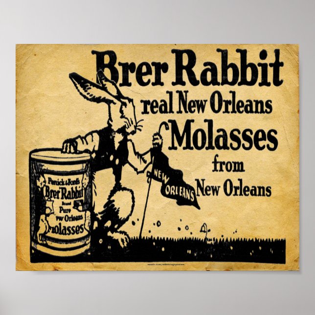 Vintage Brer Rabbit Molass New Orleans Impressão (Frente)