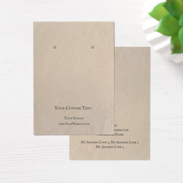 Vintage Brown Kraft, Placa de Exibição de Joias (Mesa)