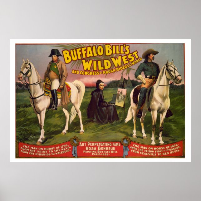 VINTAGE Buffalo Bill POSTER (Frente)