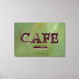 Vintage Cafchen Canvas Print - Verde escovado