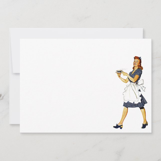 Vintage Café Klatch Vazio Convite (Frente)