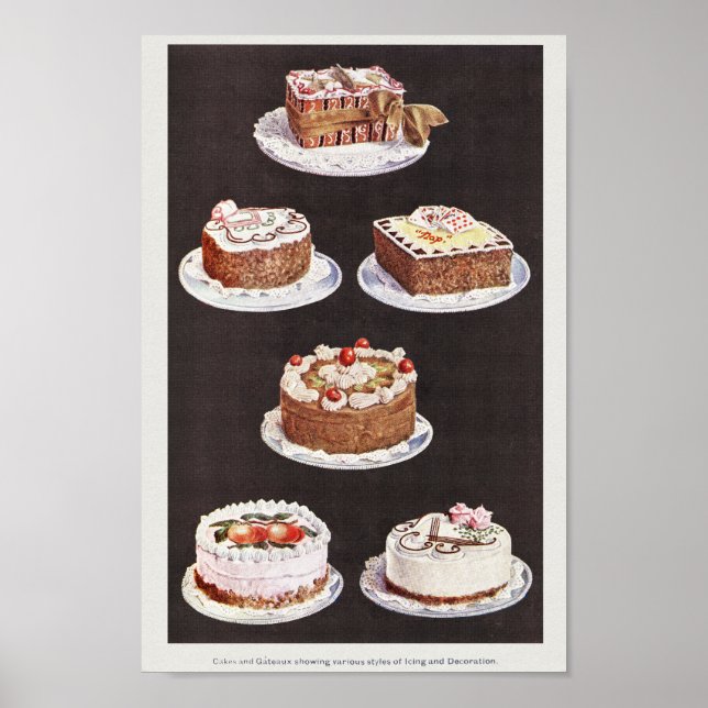 VINTAGE CAKES POSTER DESIGN (Frente)