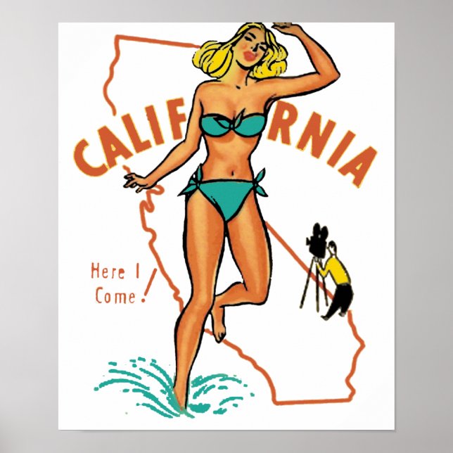 Vintage California Poster (Frente)