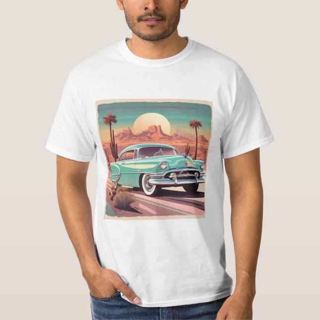Vintage - Camiseta estética de automóveis dos anos (Frente)