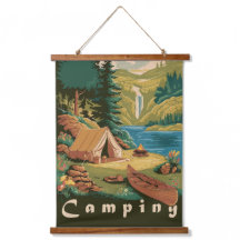 Vintage Camping Poster Outdoors Adventure Nature