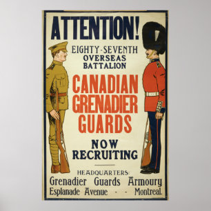 Vintage Canadian Enlisting poster