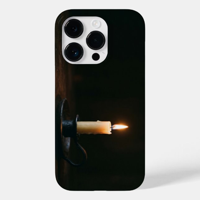 Vintage Candle Flame Dark Moody iPhone Case (Verso)