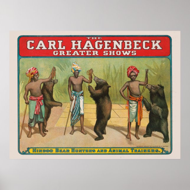 Vintage Carl Hagenbeck Circus Poster (Frente)