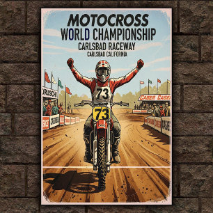 Vintage Carlsbad Raceway Motocross Poster