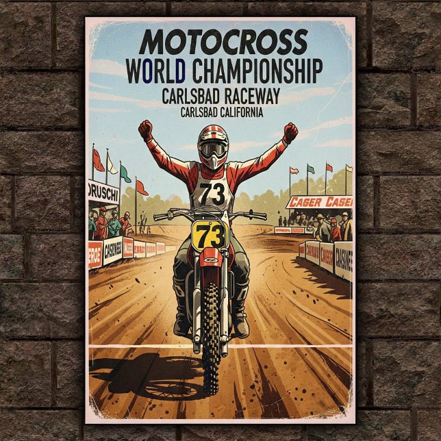 Vintage Carlsbad Raceway Motocross Poster (Criador carregado)