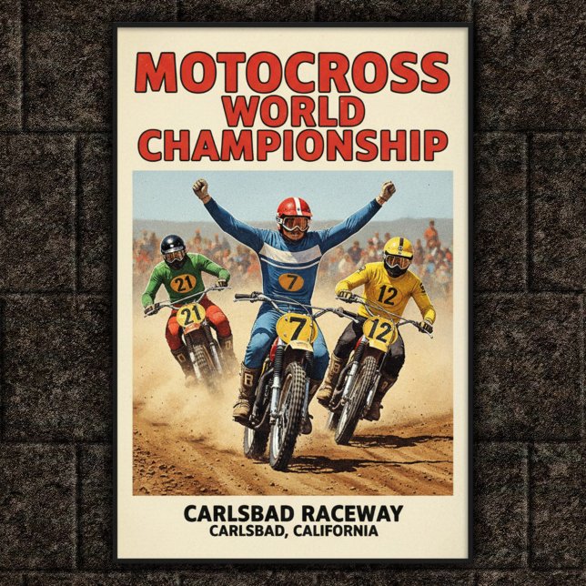 Vintage Carlsbad Raceway Motocross Poster (Criador carregado)