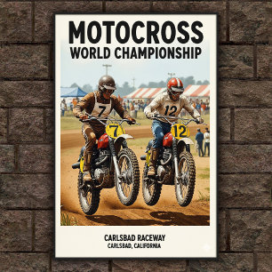 Vintage Carlsbad Raceway Motocross Poster