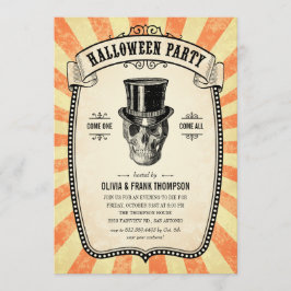 Vintage Carnival Mostra Convites de Halloween