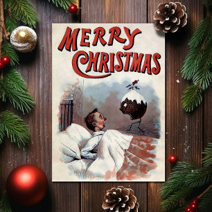 Vintage - Cartão de Natal Odd Vitoriano