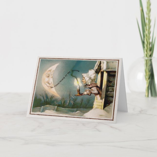 Vintage - Cartão de Natal Vitoriano (Frente)