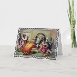 Vintage - Cartão de Natal Vitoriano