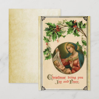 Vintage - Cartão de Natal Vitoriano