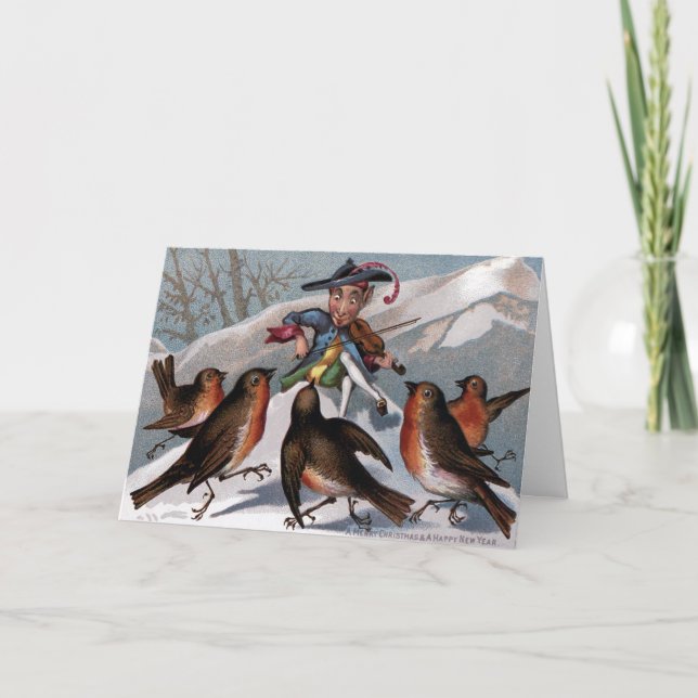 Vintage - Cartão de Natal Vitoriano (Frente)