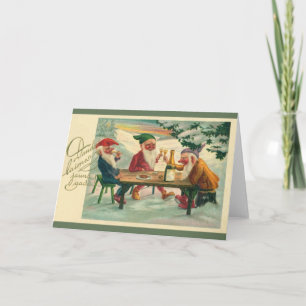 Vintage - Cartão de Saudação de Feliz ano novo Let