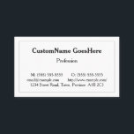 Vintage, Cartão de visita tradicional<br><div class="desc">Este cartão de visita tradicional e vintage design apresenta um nome,  profissão e contatos que podem ser personalizados. Ele também apresenta uma borda de linha de solteiro. Cartões de visitas como esses podem ser usados por um profissional como freelancer ou gerente.</div>