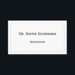 Vintage, Cartão de visita tradicional<br><div class="desc">Este cartão de visita de estilo vintage apresenta um nome,  profissão e detalhes de contato que podem ser personalizados. Ele também apresenta uma borda de linha de solteiro. Cartões de visitas como estes podem ser utilizados por um profissional,  como um "barrister" ou um gestor.</div>