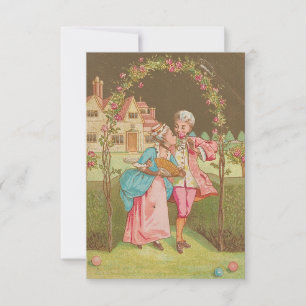 Vintage - Cartão Flat Real Vitoriano Francês