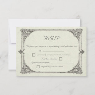 Vintage/cartões antigos da resposta do estilo RSVP