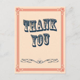 vintage Cartões de agradecimentos de Casamento do 