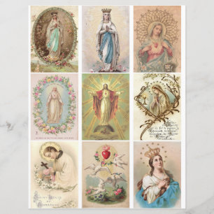 Vintage - Cartões de Oração Religiosos Clipart