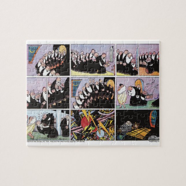 Vintage Cartoon Art Quebra-cabeça (Horizontal)