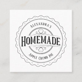 Vintage caseiro cartões de visitas personalizados