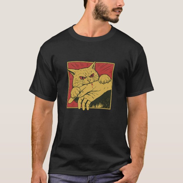 Vintage Cat Bite T-Shirt (Frente)
