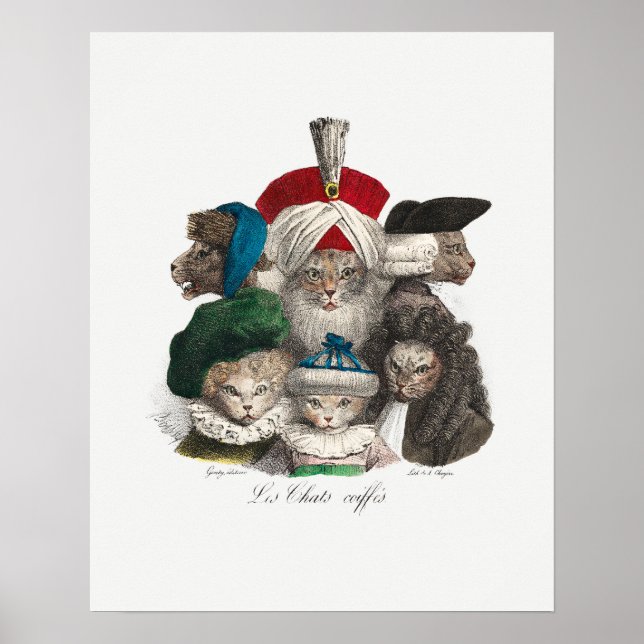 Vintage Cats Poster (Frente)
