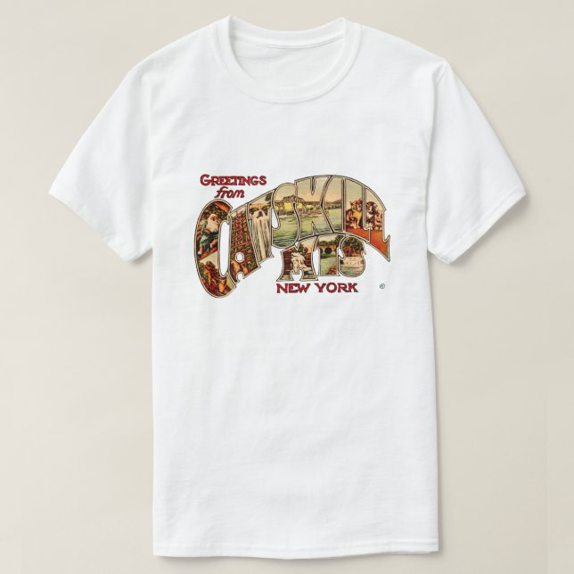 Vintage Catskill Mtns T-Shirt (Frente do Design)