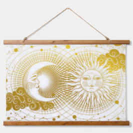 Vintage Celestial Ouro Sun e Moon