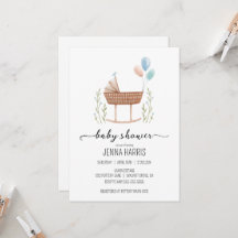 Vintage Chá de fraldas Gênero Convite Nutricional
