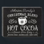 Vintage Chalkboard Christmas Hot Cacau<br><div class="desc">Mistura Natal De Cacau Quente. Este cartaz de madeira de estilo 'quadro' vintage pode ser personalizado com o seu nome desejado para lhe dar um toque pessoal.</div>
