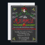 Vintage Chalkboard Convite Para Bebidas De Natal<br><div class="desc">Vintage Chalkboard Invitation. Personalize a frente e o verso.</div>