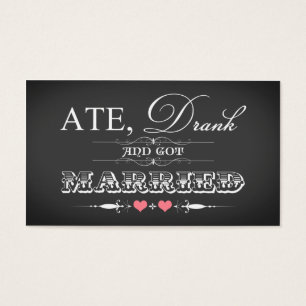Vintage Chalkboard Style Weding Tag