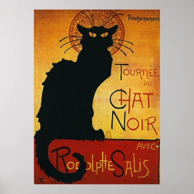 Vintage Chat Noir Poster (Frente)