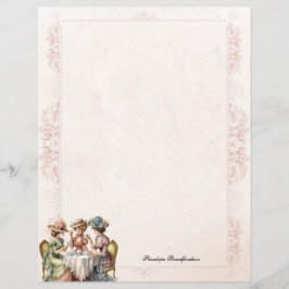 Vintage Cheeky High Tea Personal Stationery Paper