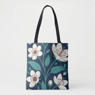 Vintage Cherry Blossom Tote Bag - Elegante Sem Olh