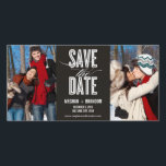 Vintage Chic Salvar Cartões com fotos De Data<br><div class="desc">Estes cartões com fotos modernos e quentes solicitam aos seus convidados que guardem a data para o seu grande dia. Disponível em outras cores (as solicitações de cores personalizadas são bem-vindas!).</div>