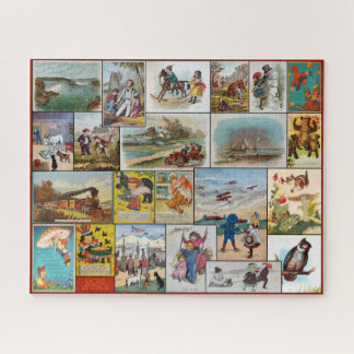 VINTAGE CHILDREN LIVRO ILLUSTRATION Quebra-cabeça