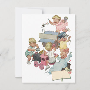 Vintage Children reproduzindo o convite para o tre