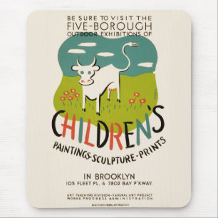 Vintage Children's Art mousepad
