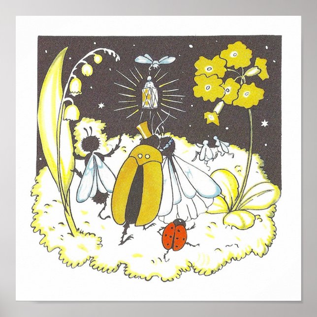 Vintage Children's Book Nursery Art Poster (Frente)